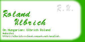 roland ulbrich business card